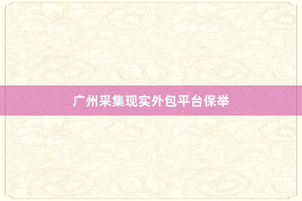 广州采集现实外包平台保举