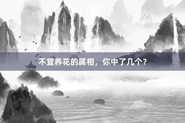 不宜养花的属相，你中了几个？