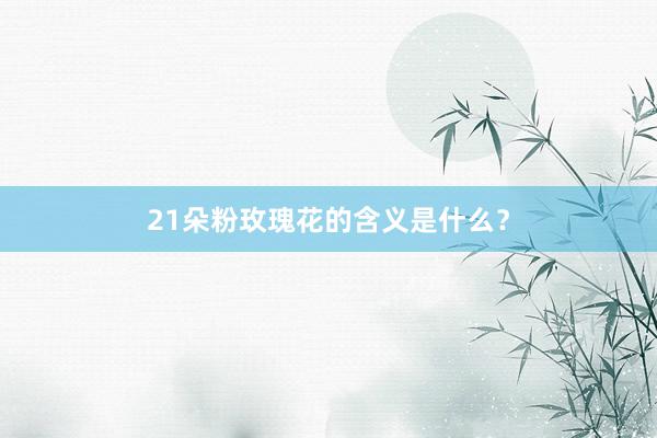 21朵粉玫瑰花的含义是什么?