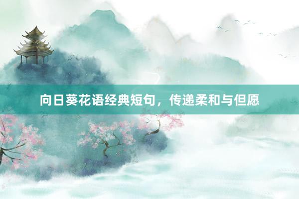 向日葵花语经典短句，传递柔和与但愿